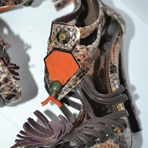 Chinese Laundry Snakeskin Stiletto Heels 6.5 - Picture 3 of 7